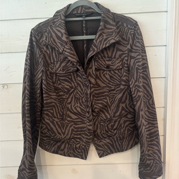 WHBM Espresso Zebra Print
Denim Jacket Size 12. Great Condition! - Picture 7 of 16